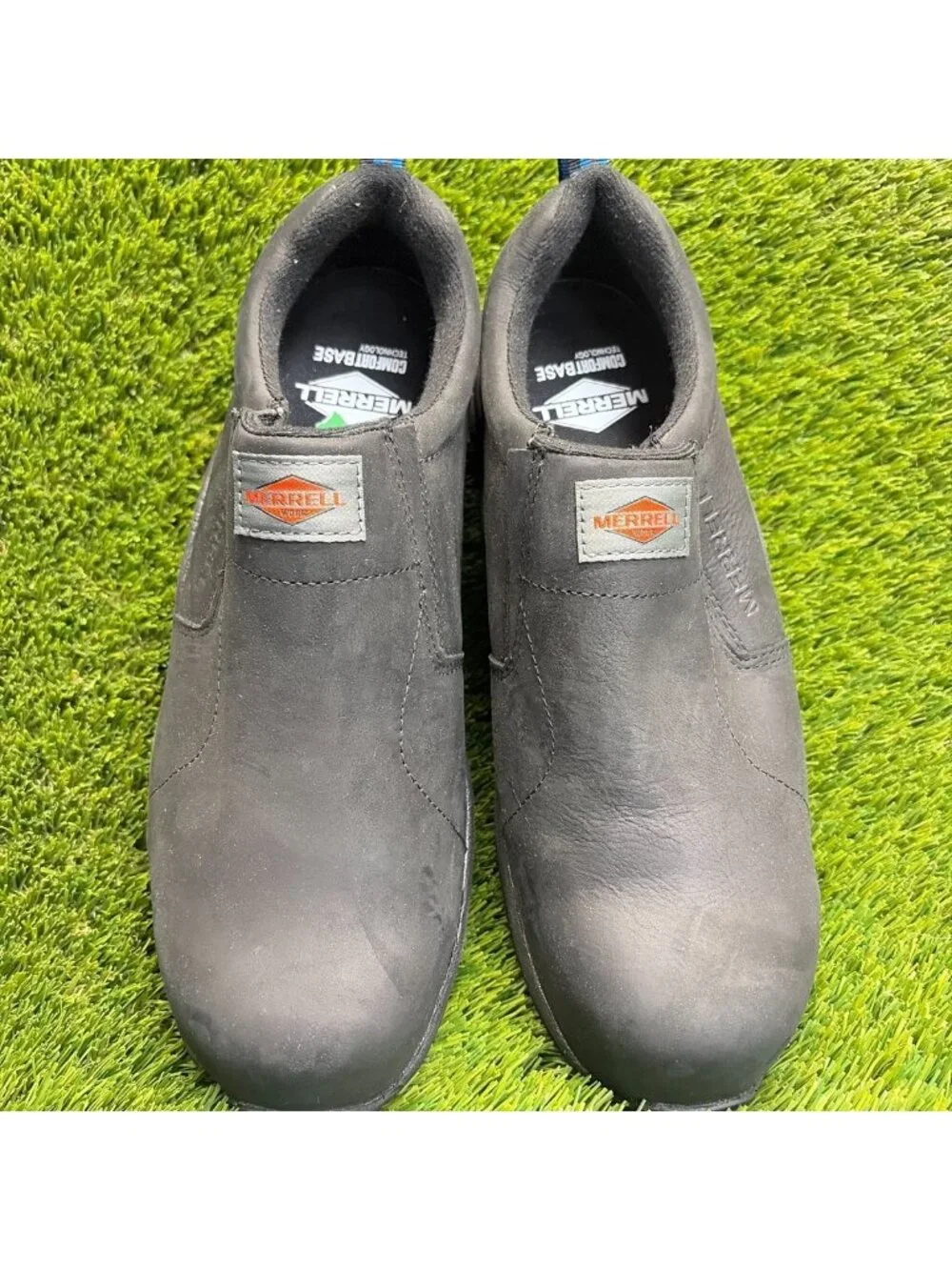 Merrell Jungle Moc Mens Size 11.5E Black Composite Toe Safety Slip-On Work Shoes